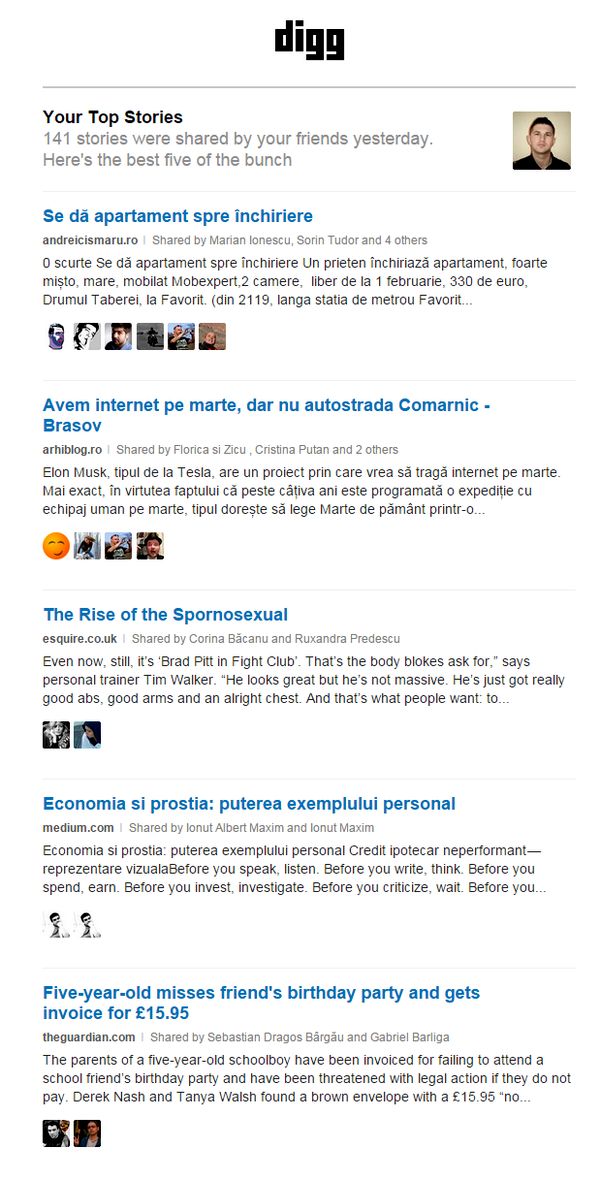 News.me Daily Digest for mariussescu